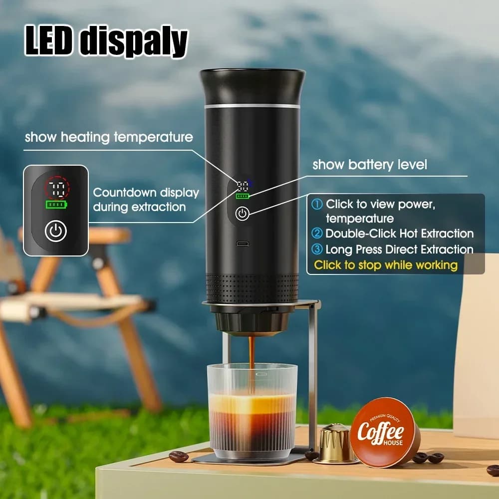Kannettava espressokahvikone 3-in-1