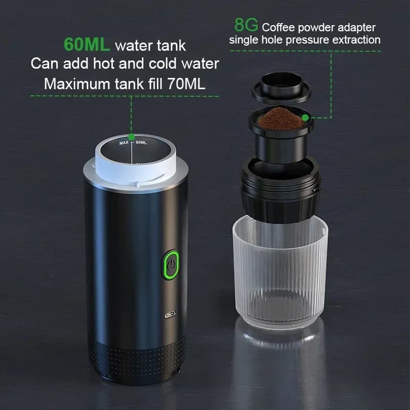 Kannettava 3-in-1 espressokahvikone