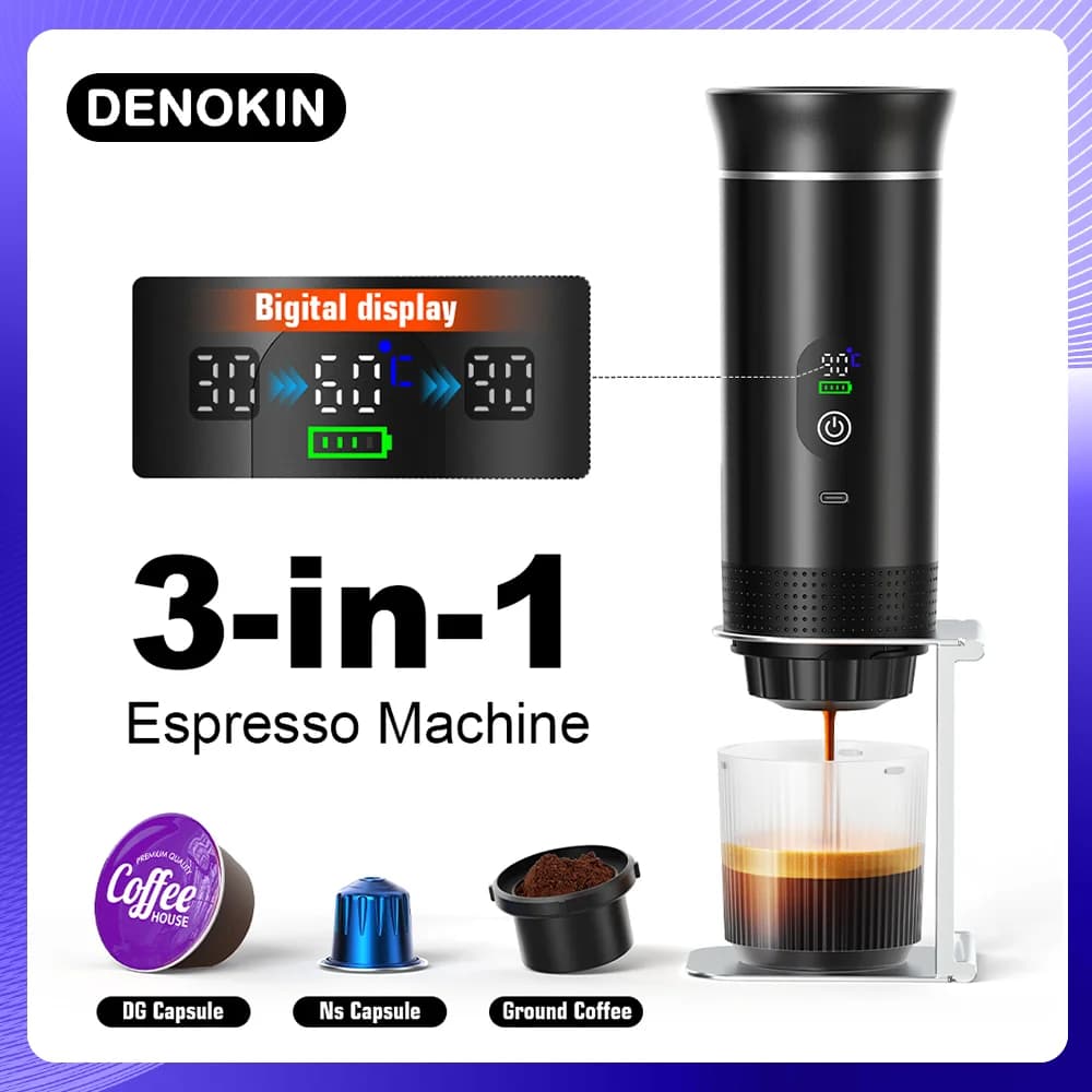 Kannettava espressokahvikone 3-in-1
