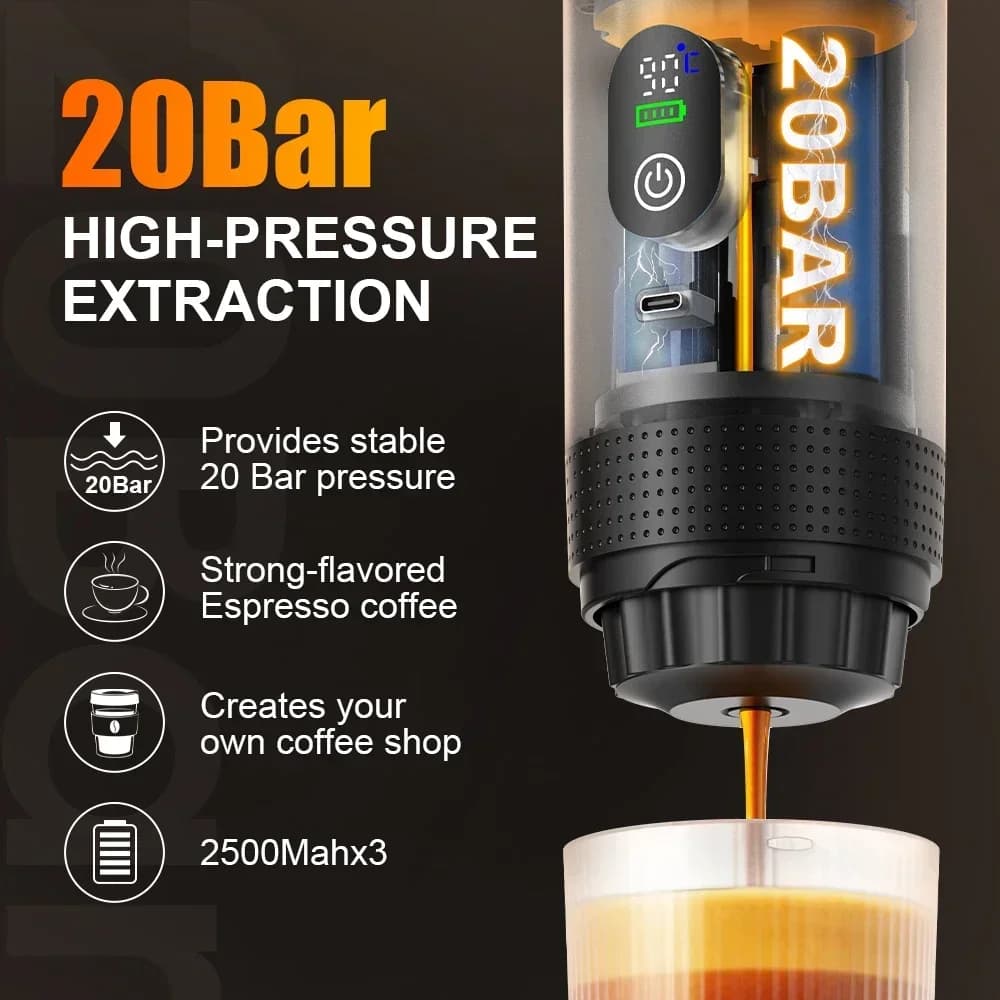 Kannettava espressokahvikone 3-in-1