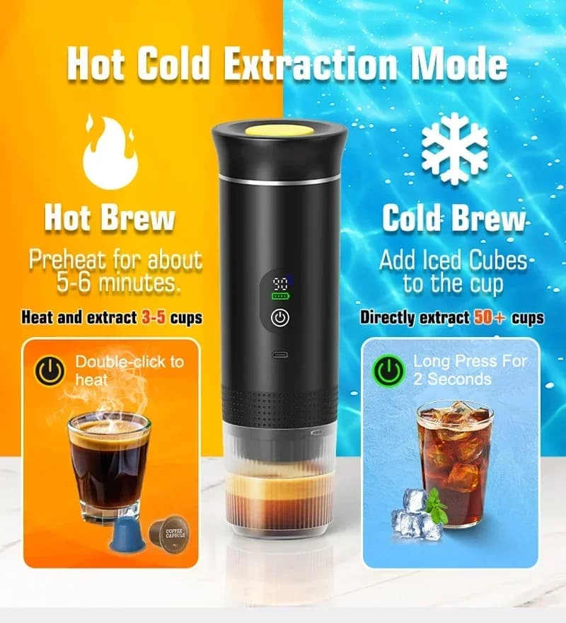 Kannettava espressokahvikone 3-in-1