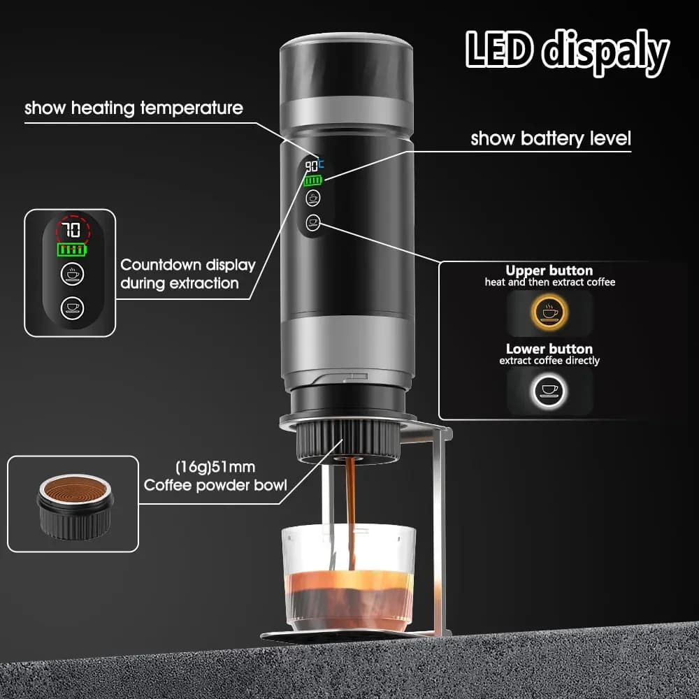 Kannettava espressokahvikone 3-in-1