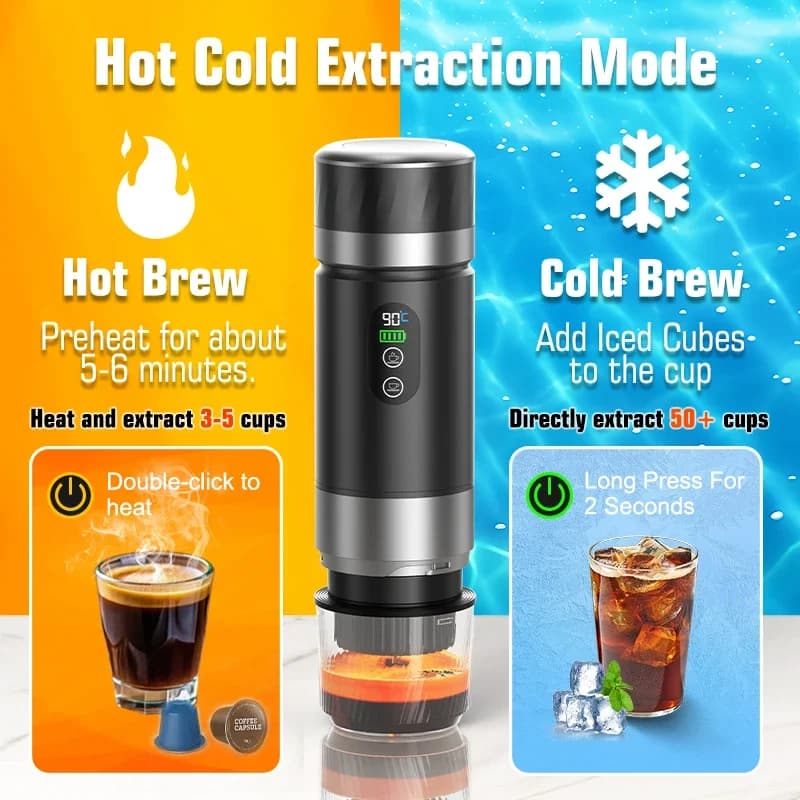Kannettava espressokahvikone 3-in-1
